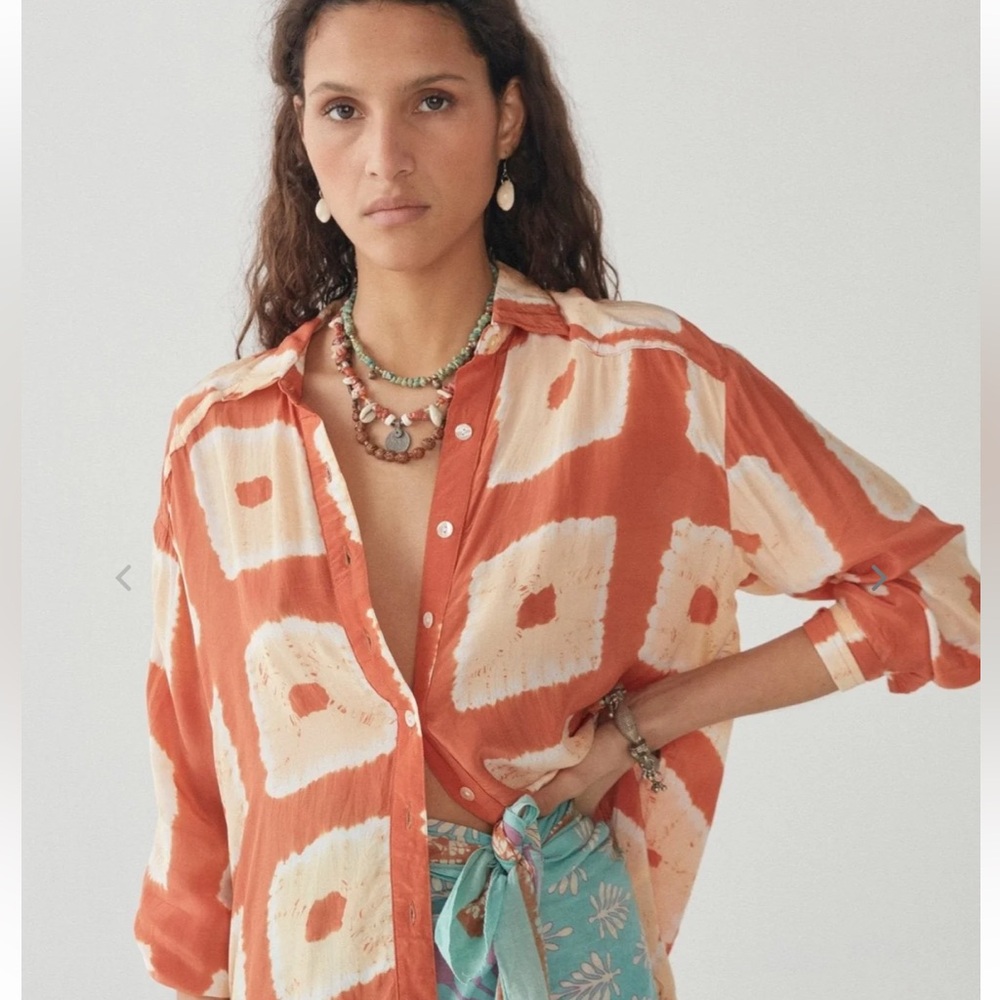MAISON HOTEL Palmira Blouse - Trapéze Terracota
